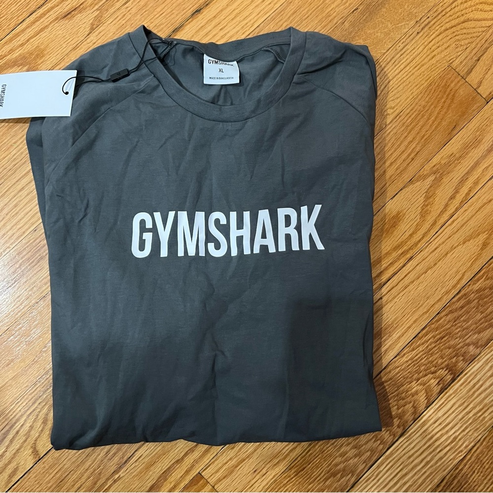 GYM SHARK MEN GRAY LONG SLEEVE